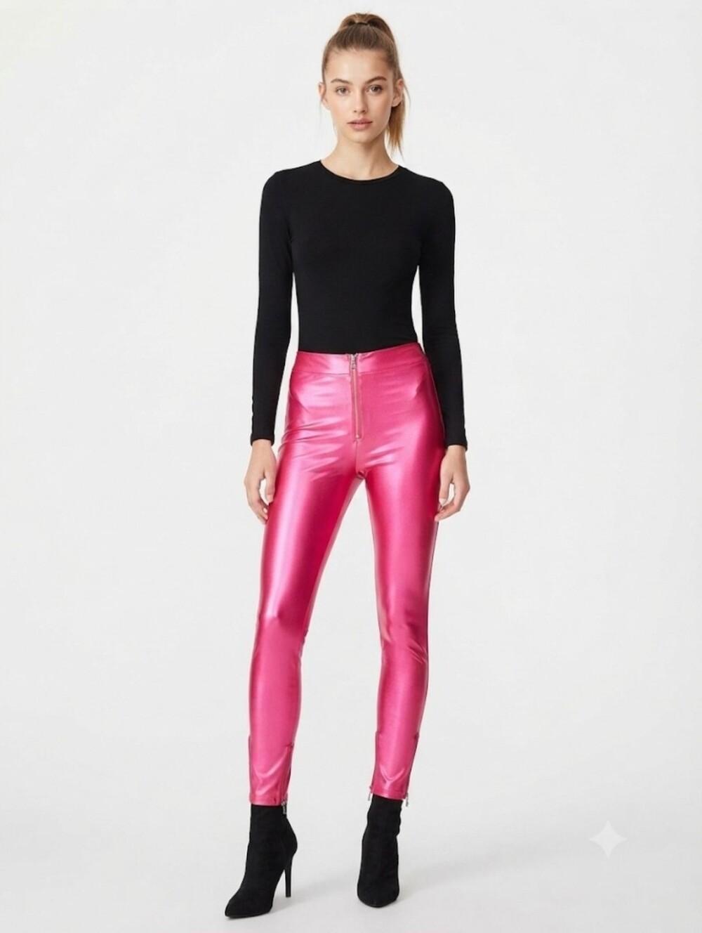 Urban Outfitters Pink Metallic Skinny Pants Size XS